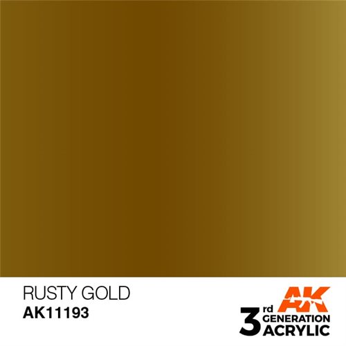 AK11193 Akryl maling, 17 ml, rusten guld - metallic