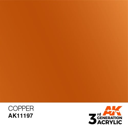 AK11197 Akryl maling, 17 ml, kobber - metallic