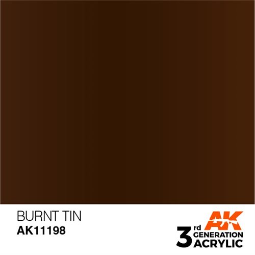 AK11198 Akryl maling, 17 ml, brændt tin - metallic
