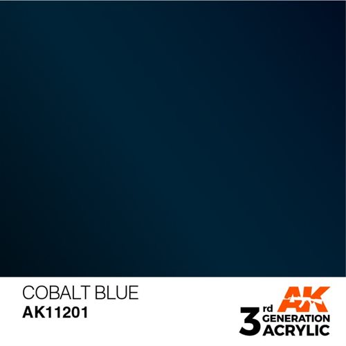 AK11201 Akryl maling, 17 ml, kobolt blå - metallic