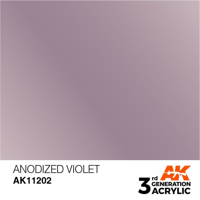AK11202 Akryl maling, 17 ml, anodiseret violet - metallic