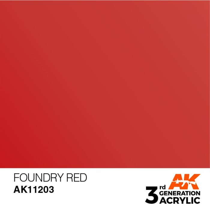 AK11203 Akryl maling, 17 ml, støberi rød - metallic