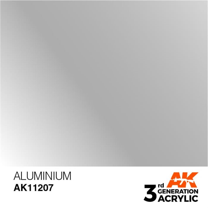 AK11207 Akryl maling, 17 ml, aluminium - metallic