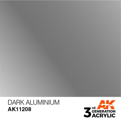 AK11208 Akryl maling, 17 ml, mørk aluminium - metallic
