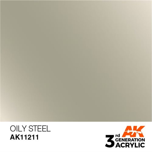 AK11211 Akryl maling, 17 ml, olieret stål - metallic