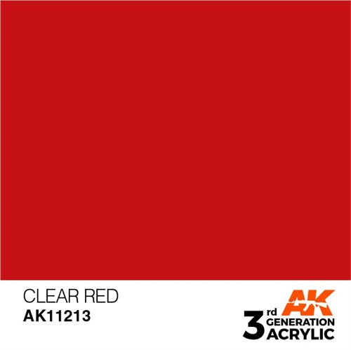AK11213 Akryl maling, 17 ml, clear red - standard
