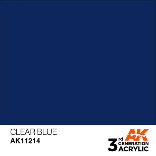 AK11214 Akryl maling, 17 ml, klar blå - standard