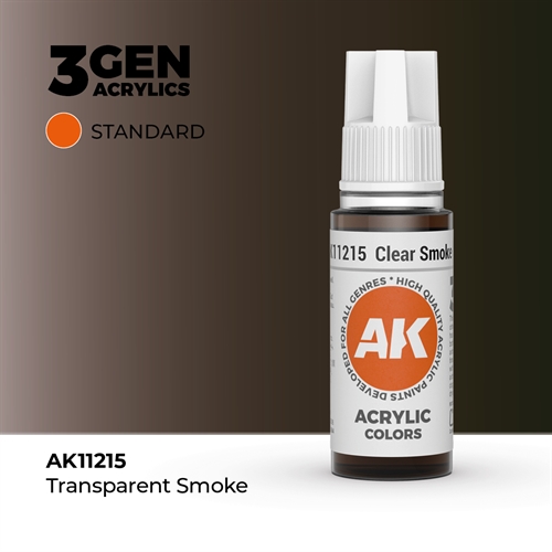 AK11215 Akryl maling, 17 ml, klar røg - standard
