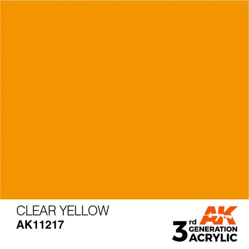 AK11217 Akryl maling, 17 ml, klar gul - standard