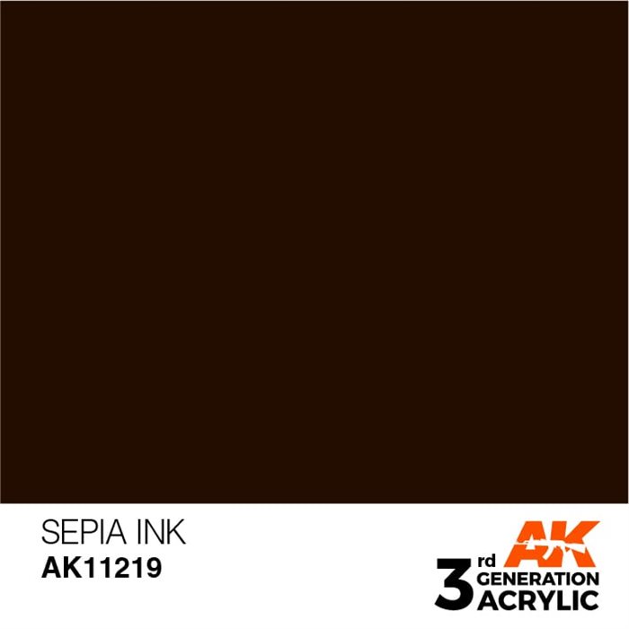 AK11219 Akryl maling, 17 ml, sepia - ink