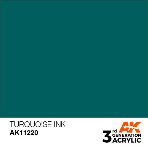 AK11220 Akryl maling, 17 ml, turkis - ink