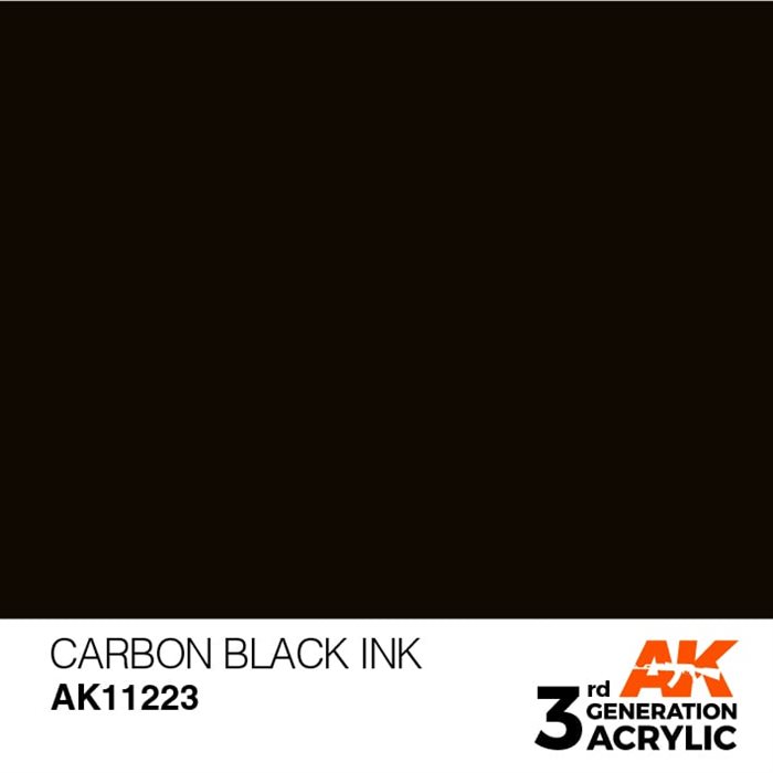 AK11223 Akryl maling, 17 ml, karbon sort - ink