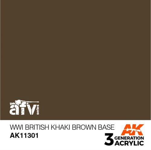 AK11301 WWI Britisk khaki brun base – AFV, 17 ml