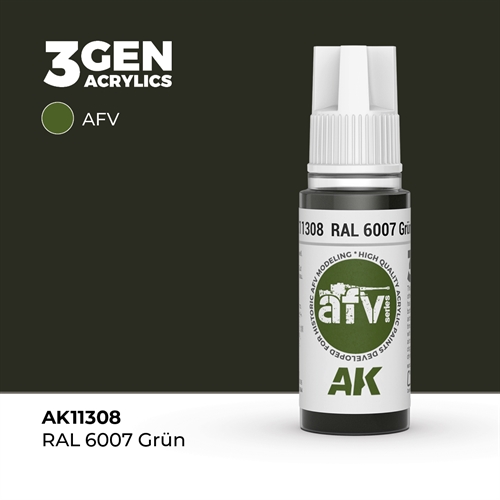 AK11308 RAL 6007 Grøn – AFV, 17 ml
