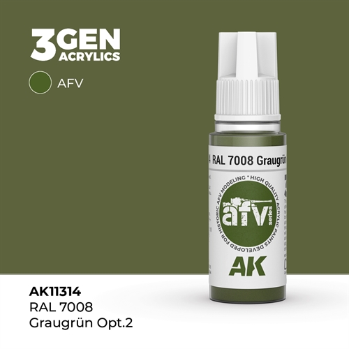 AK11314 RAL 7008 Grå-grøn OPT 2 – AFV, 17 ml