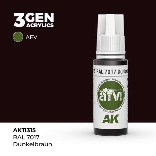 AK11315 RAL 7017 Mørkebrun – AFV, 17 ml