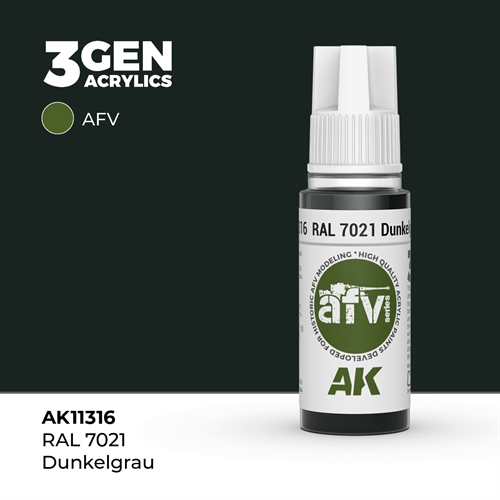 AK11316 RAL 7021 Mørkegrå – AFV, 17 ml