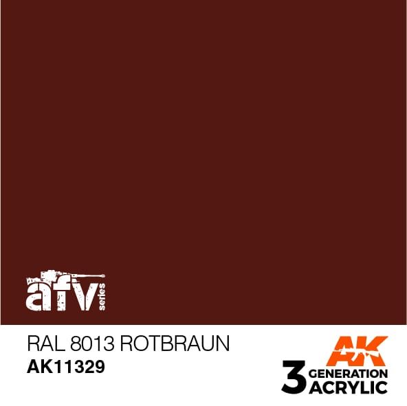 AK11329 RAL 8013 Rødbrun – AFV, 17 ml