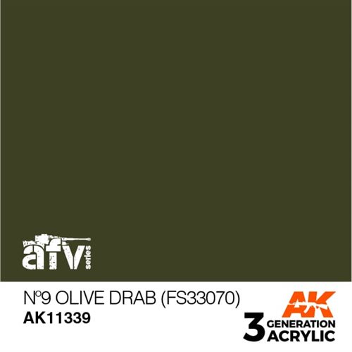 AK11339 Nº9 Oliven grøn (FS33070)– AFV, 17 ml