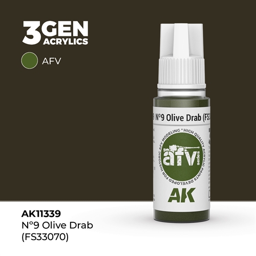 AK11339 Nº9 Oliven grøn (FS33070)– AFV, 17 ml