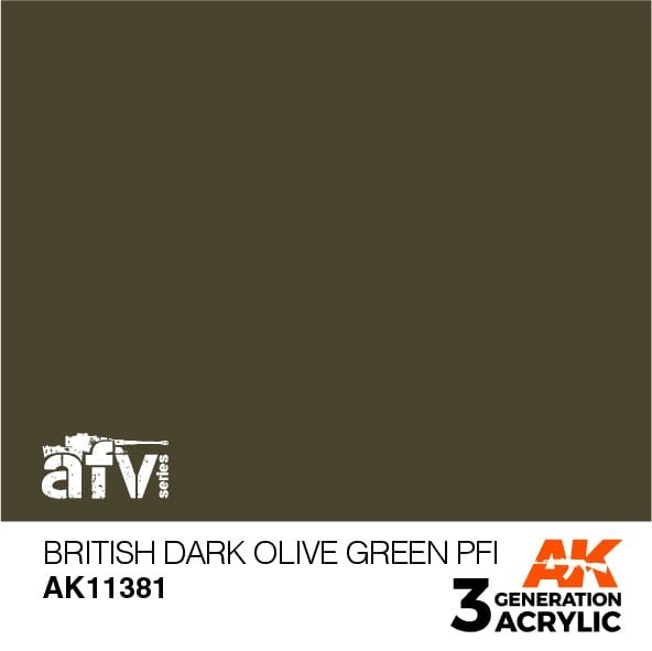 AK11381 Britisk mørk oliven grøn PFI – AFV, 17 ml
