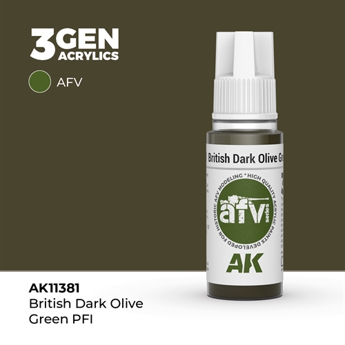 AK11381 Britisk mørk oliven grøn PFI – AFV, 17 ml