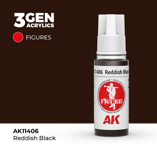 AK11406 Rødlig sort – Figurer, 17ml