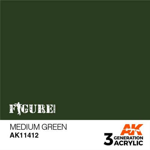 AK11412 Mellem grøn– Figurer, 17ml