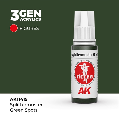 AK11415 Splittermuster grøn spot– Figurer, 17ml