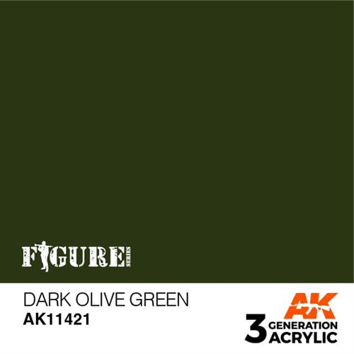 AK11421 DMørk oliven grøn– Figurer, 17ml