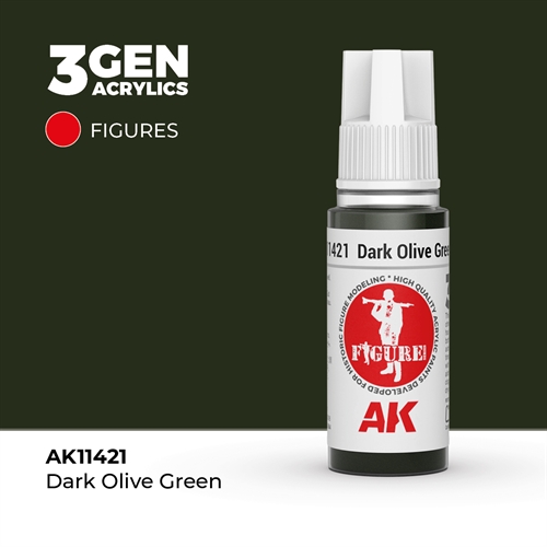AK11421 Mørk oliven grøn– Figurer, 17ml