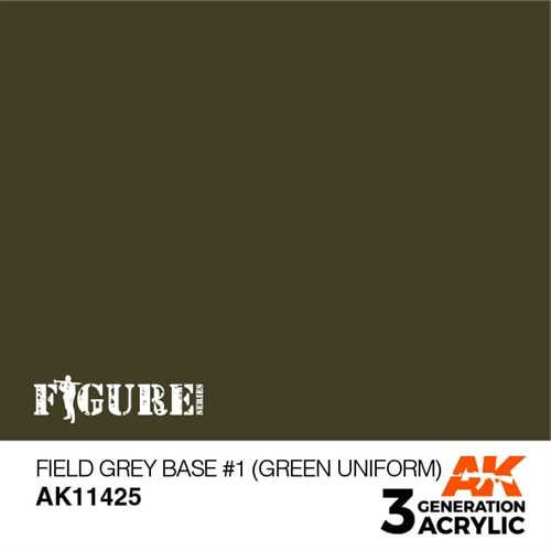 AK11425 Felt grå base #1 (Grøn uniform) – Figurer, 17ml
