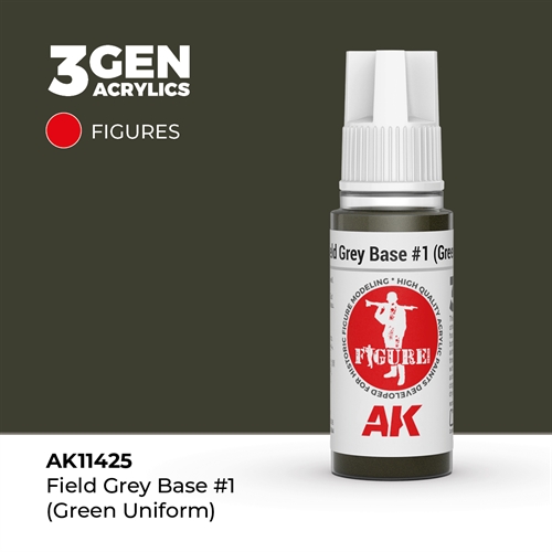 AK11425 Felt grå base #1 (Grøn uniform) – Figurer, 17ml