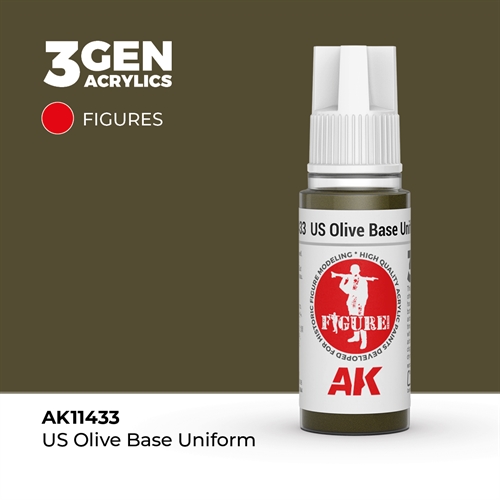 AK11433 US oliven base uniform– Figurer, 17ml
