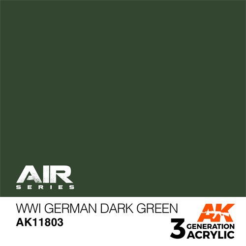 AK 11803 WWI Tysk mørk grøn - AIR, 17 ml