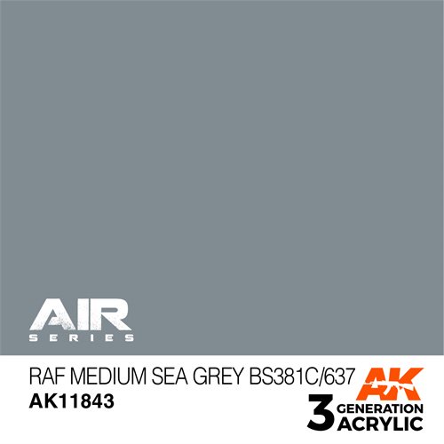 AK 11843 RAF MEDIUM SEA GREY BS381C/637 - AIR, 17 ml