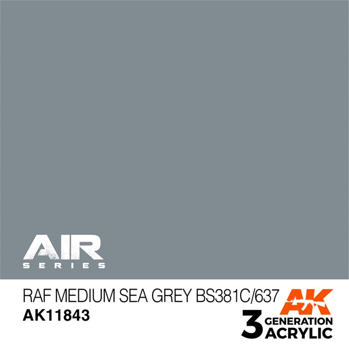 AK 11843 RAF Medium sø grå BS381C/637 - AIR, 17 ml