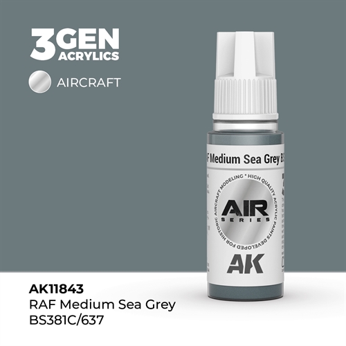 AK 11843 RAF Medium sø grå BS381C/637 - AIR, 17 ml