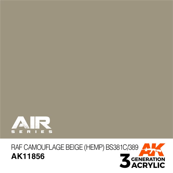 AK 11856 RAF CAMOUFLAGE BEIGE (HEMP) BS381C/389 - AIR, 17 ml
