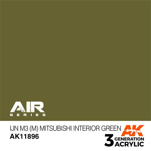 AK 11896 IJN M3 (M) MITSUBISHI INTERIOR GREEN - AIR, 17 ml