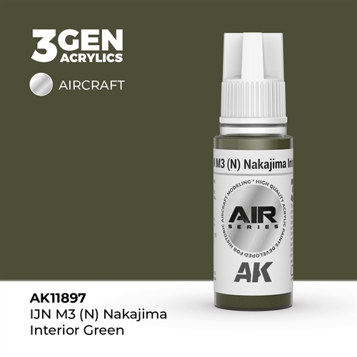 AK 11897 IJN M3 (N) Nakajima Interiør grøn - AIR, 17 ml