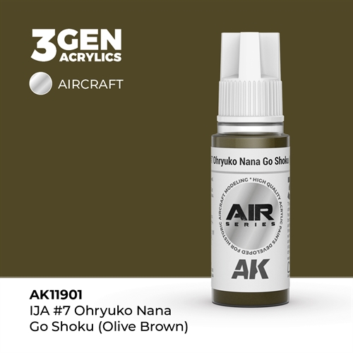 AK 11901 IJA #7 Ohryuko nana go shok (oliven brun)- AIR, 17 ml