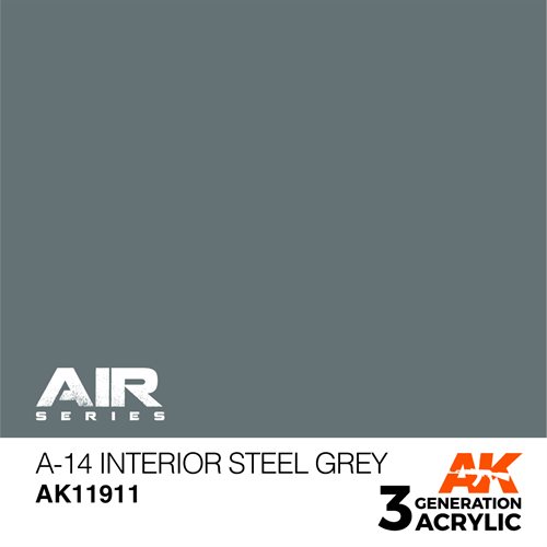 AK 11911 A-14 Interiør stål grå - AIR, 17 ml