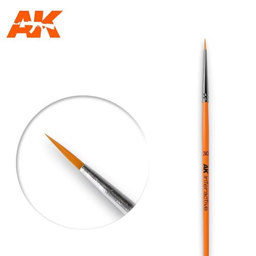 AK601 3/0 Rund pensel, syntetisk
