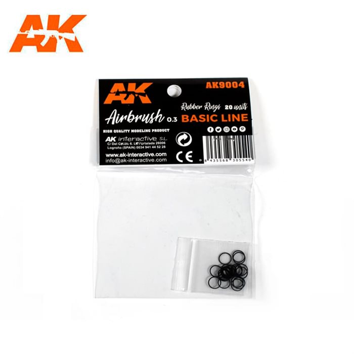 AK9004 Gummi pakning (20 stk) til AK AIRBRUSH
