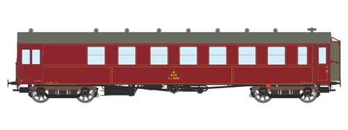 Dekas 876126  DSB CPE 2993, med stafferinger, ca 1944-56
