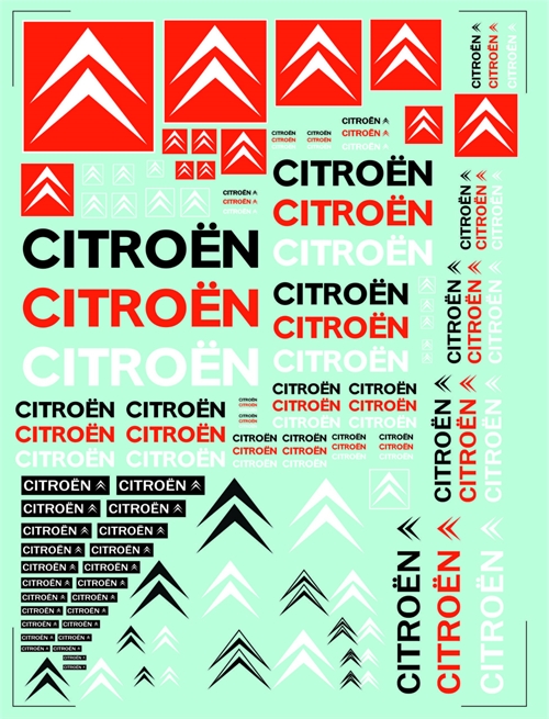DMC Decals SP-100 Citroën sponsordecals 1/24 - 1/32 - 1/43