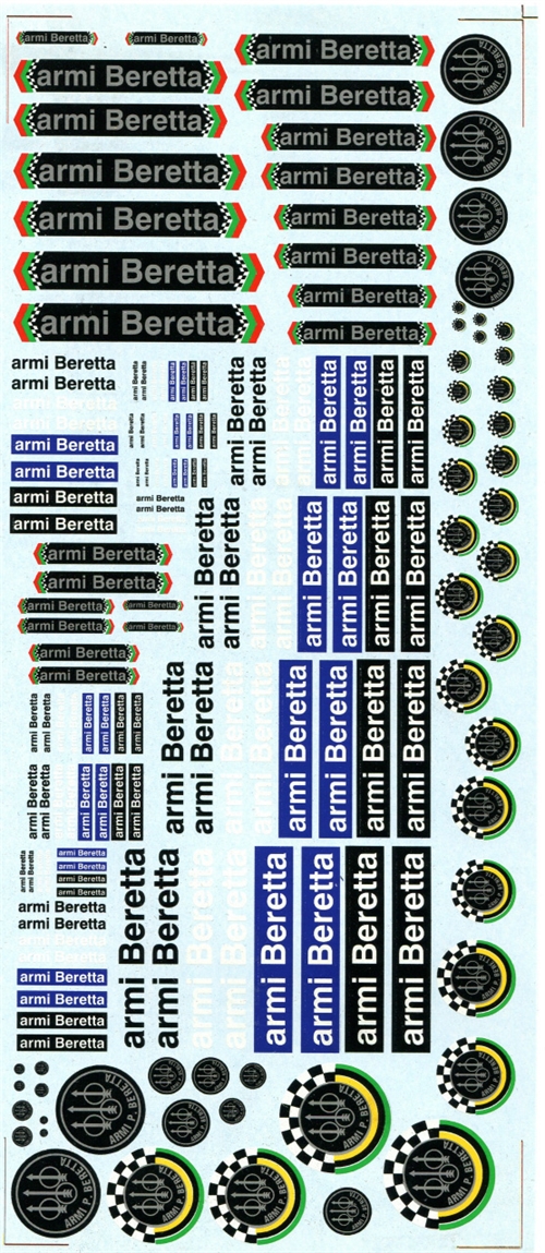 DMC Decals SP-080 ARMI Beretta sponsordecals 1/24 - 1/32 - 1/43