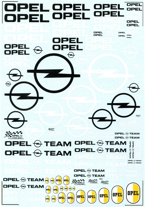DMC Decals SP-089 Opel sponsordecals 1/24 - 1/32 - 1/43