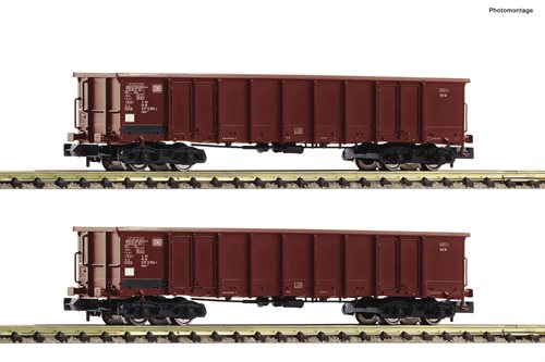 Fleischmann 830250 2-tlg. Set: Offene Güterwagen, DB, ep IV, SPOR N